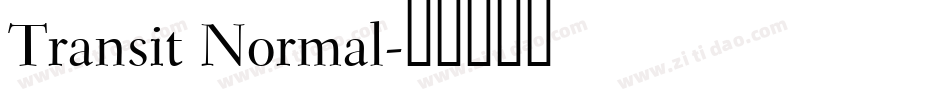 Transit Normal字体转换